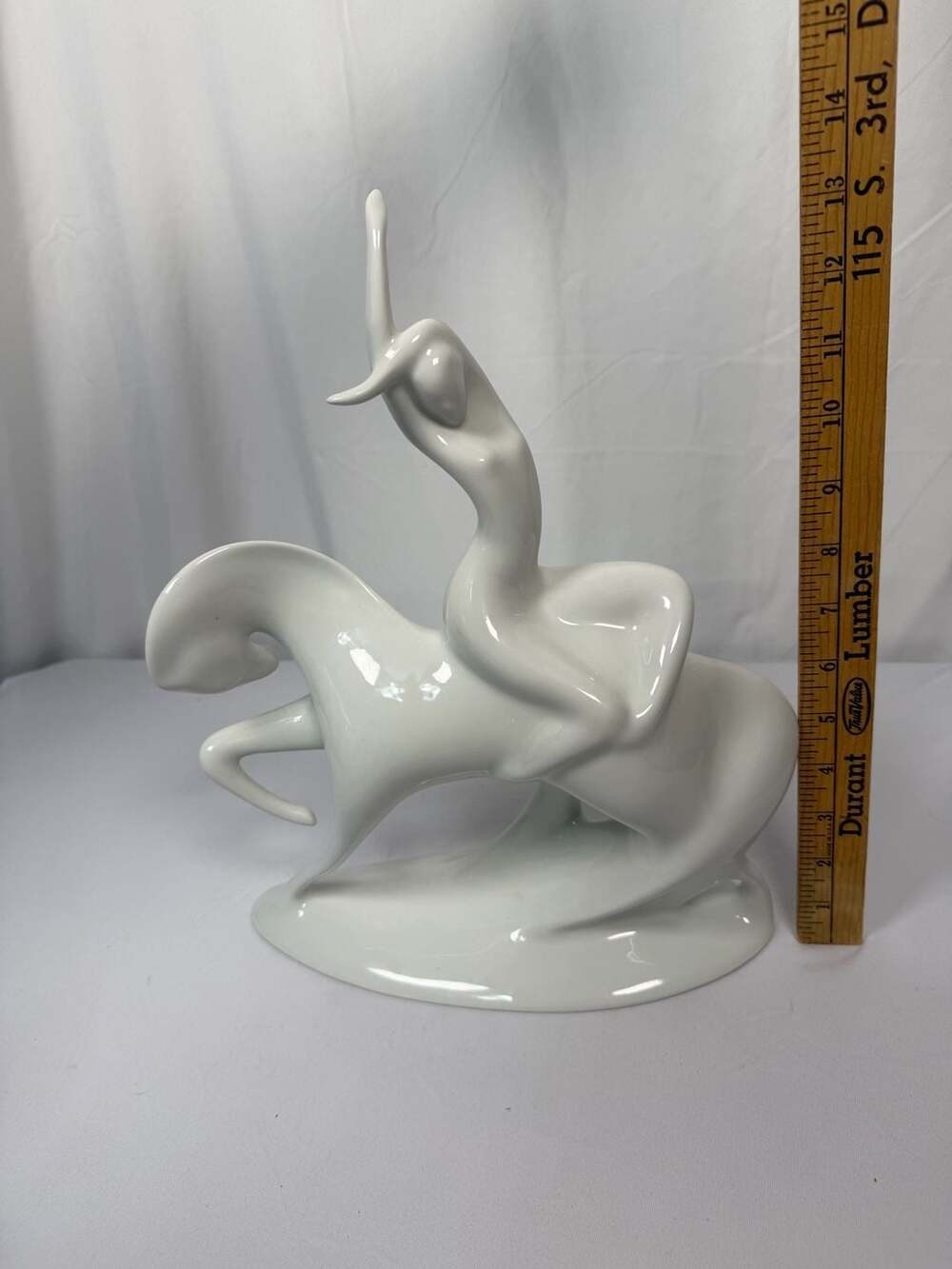 Royal Dux Bohemia Czech Porcelain Figurine, Lady Godiva Riding Horse, Designed b - Picture 4 of 5